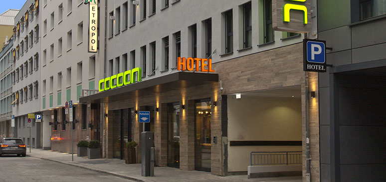 L'un des trois hôtels Cocoon se trouve à la gare centrale de Munich.