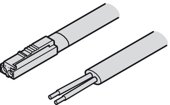 Câble d'alimentation, Häfele Loox5 monochrome, extrémité ouverte, 12 V, AWG 18, extrémité ouverte