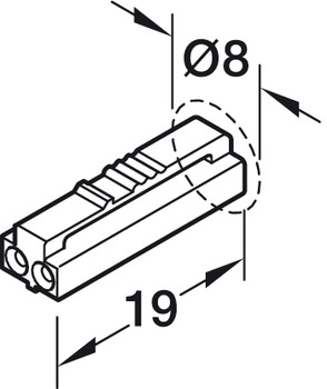 Câble d'alimentation, Häfele Loox5 monochrome, extrémité ouverte, 12 V, AWG 18, extrémité ouverte