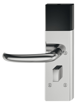 garniture de terminal de porte, Häfele Dialock DT 710 avec interface Bluetooth SPK ouverte, pour portes intérieures / de chambres d'hôtes, avec bouton tournant