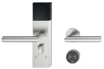 garniture de terminal de porte, Häfele Dialock DT 710 avec interface Bluetooth SPK ouverte, pour portes intérieures / de chambres d'hôtes, avec bouton tournant