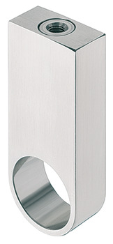 Support central de tringle d’armoire, pour tringle d'armoire ronde Ø 25 mm