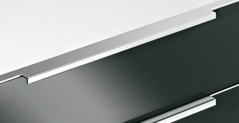 Profilé de poignée, poignée avec largeur du corps en aluminium, anguleux