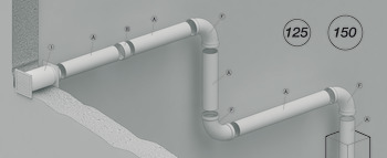 Clapet air retour Ⓖ, système de tubes ronds