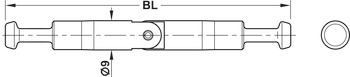 Goujon double, système Maxifix, avec articulation, pour pose jumelée
