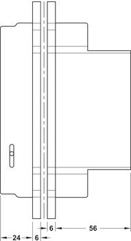 Paumelle de porte, à pose invisible, pour portes intérieures à recouvrement jusqu'à 60 kg, Startec