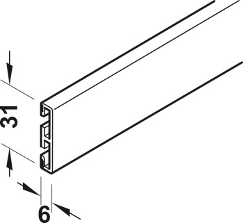 Profil de treillage décoratif, pour aspect subdivisé du panneau de vantail