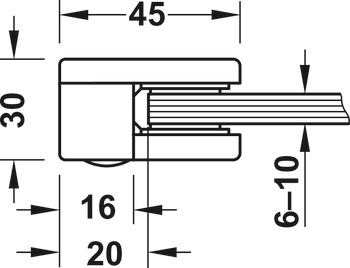 Support de vitre à serrage, modèle 21, système d'assemblage de tubes