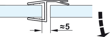 Joint d'étanchéité de porte en verre, 180°, Aquasys