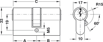 cylindre double, profil standard, sans fonction de secours Startec