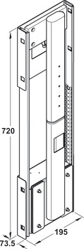 Système de levage manuel, TV-Lift Push, rotation manuelle, capacité de charge 2,5–6,5 kg