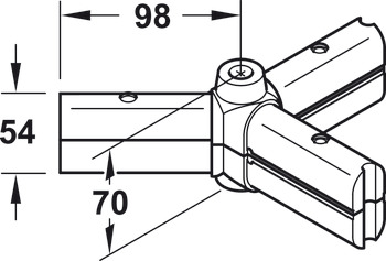 Nœuds Y, rigide, 90°, pour systèmes de piètements de tables Idea 300