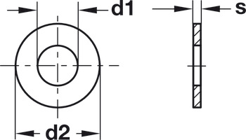 rondelle, selon normes DIN 9021 et DIN EN ISO 7093