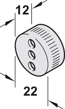 support de tringle d'armoire, pour tringle d'armoire ronde Ø 20 mm