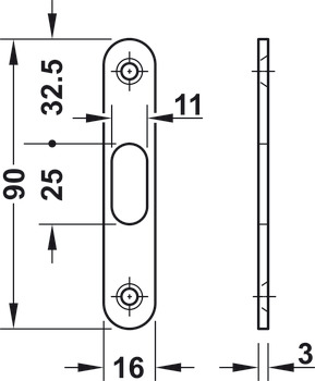 serrure à mortaiser, pour portes coulissantes, axe A 50 mm, Startec, clé L
