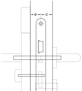 Kit de carrés, pour assembler la poignée extérieure et intérieure et le bouton tournant avec la serrure à mortaiser