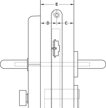 axe – kit de montage, Pour terminal de porte DT 400 R2 Dialock