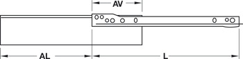 Système de côtés de tiroir coulissant simple paroi, Häfele Matrix Box Single A25, sortie partielle, hauteur 86 mm, blanc, RAL 9010