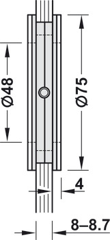 Poignées coquille pour porte coulissante, FSB, modèle 4256