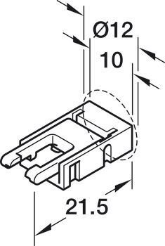 Câble d'alimentation d'adaptateur, pour bandes LED avec clip Loox pour le raccordement à un boîtier de commande ou à un mixeur Loox