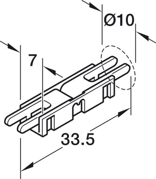 Clip d'assemblage, pour bande LED Häfele Loox5 5 mm 2 pôles (technique à 2 fils monochrome ou multi blanc)