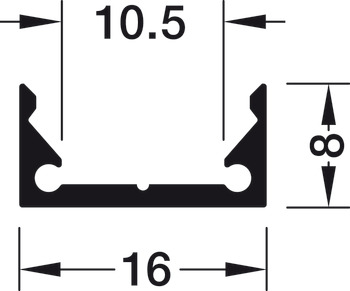 Profil de compensation, Profil Curve 4104 pour bandes LED 8 mm