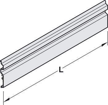 Cadre suspendu, Variant-S, largeur variable, derrière façades et portes
