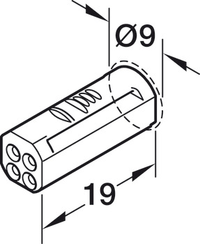 câble d'alimentation, pour Häfele Loox5 24 V modulaire avec vis d'assemblage 3 pôles (multi-blanc)