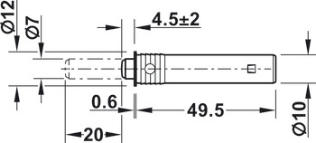 loqueteau à pression, à percer, Ø 10 mm ou à visser dans rangée de trous 32/37