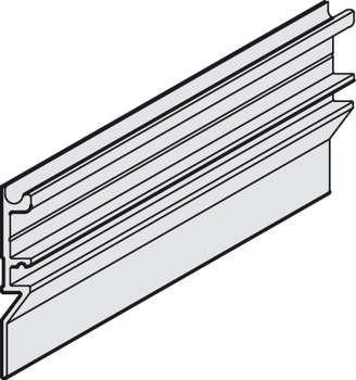 Rail de fixation, haut, percé, largeur 8 mm