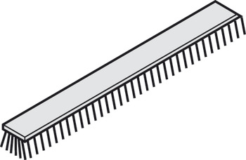 Joint brosse, pour clip de bandeau, 5 x 5 mm (l x h)