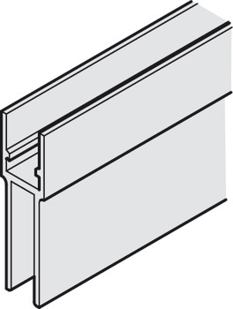 Profil support et profil de retenue verre, pour épaisseur de verre 8-10 mm