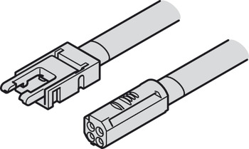 câble d'alimentation, pour bande LED Häfele Loox5 24 V 8 mm 3 pôles (multi-blanc)