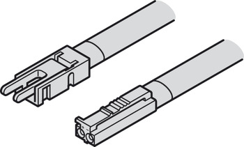 câble d'alimentation, pour Häfele Loox5 bande LED 24 V 5 mm 2 pôles (technique à 2 fils monochrome ou multi-blanc)