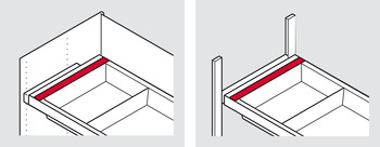 profil de recouvrement design, pour boîte Häfele Dresscode