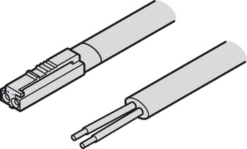Câble d'alimentation, pour Häfele Loox5 12 V 2 pôles (technique à 2 fils monochrome ou multi-blanc)