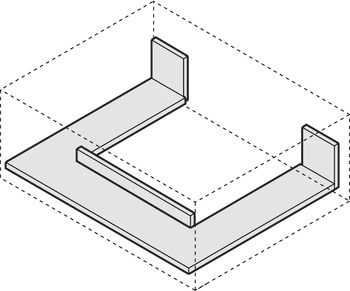 Kit de côtés de tiroir, intérieur, Blum Merivobox, hauteur de système M