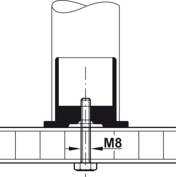 Douille de fixation de tube, à enficher, système d'assemblage de tubes