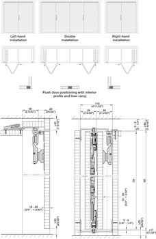 Portes coulissantes pliantes en bois, HAWA Folding Concepta 25, garniture
