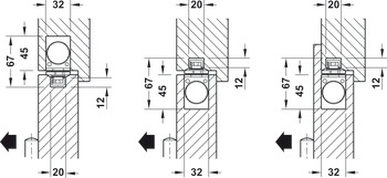 Ferme-portes, DCL 97, EN 3–5, avec bras coulisse standard, Startec