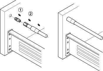 Kit de crédences longitudinales, pour système de côtés de tiroir simple paroi, Häfele Matrix Box Single A