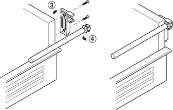 Kit de crédences longitudinales, pour système de côtés de tiroir simple paroi, Häfele Matrix Box Single A