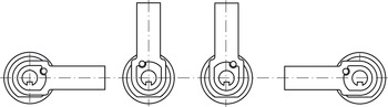 Fermeture à pêne batteur, Kaba 8, avec cylindre à goupilles, fixation d'écrou, épaisseur de la porte ≤24 mm, installation de fermeture spécifique PP/PG-PP au client