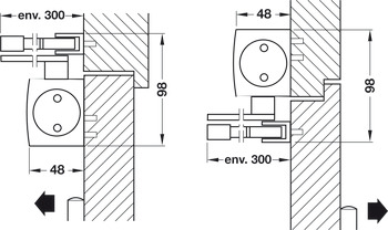 Ferme-porte supérieur, TS 2000 V, EN 2, 4, 5, avec bras à compas, Geze