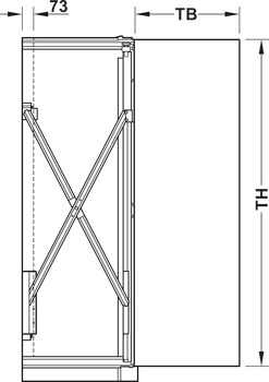 Portes coulissantes pivotantes en bois, Hawa Concepta 25/30/40/50, garniture