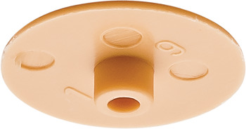 capuchon, pour Häfele Minifix<sup>®</sup> 15 sans bord de recouvrement, à partir d'une épaisseur de bois 15 mm