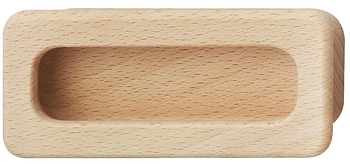 Poignée coquille à sectionner, en bois, rectangulaire