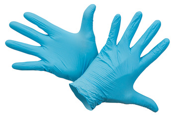 gants à usage unique, Nitrile, bleu