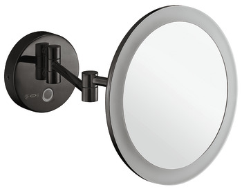 Miroir cosmétique, avec effet grossissant x5, rond