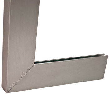 Profilé de cadre en aluminium pour vitre, 38 x 14 mm, droit, pour épaisseur de verre 4 mm